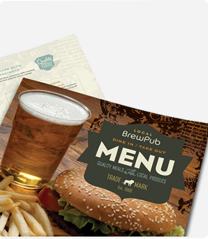 Letter Size Menu