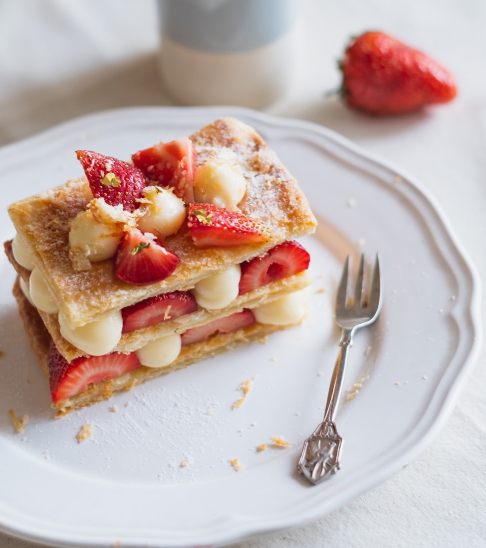 Slice of cake on a plate